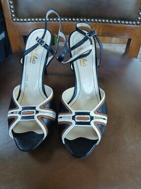 Exciting leather strapped heels .